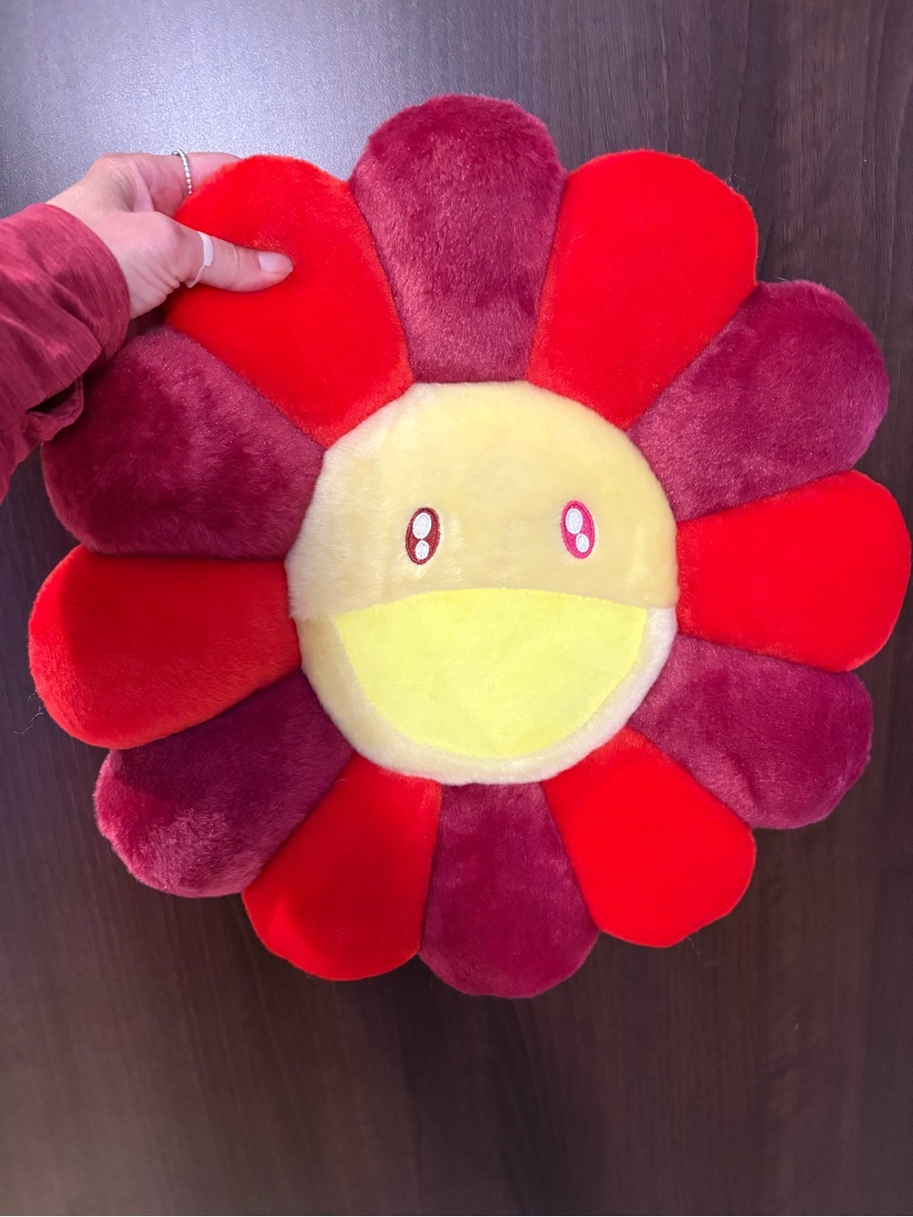 Takashi Murakami kaikai kiki Flower Cushion Pillow plush 30cm Rose Red japan